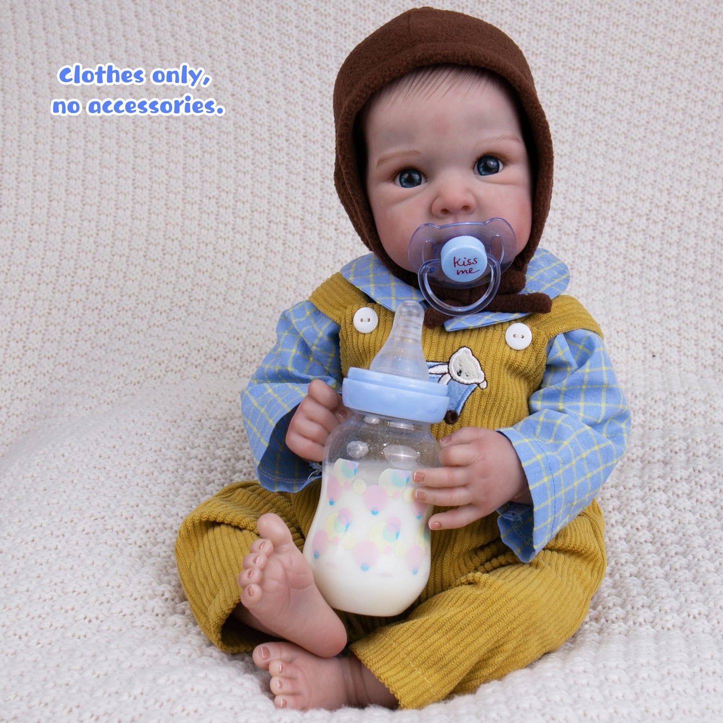 Ekokiz Reborn Baby Dolls Clothes Baby Boy Clothes Perfectly Cute Newborn Dolls Outfits 17-20 Inches Doll Accessories Fit Reborn