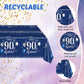 Blue 90Th Birthday Decorations For Men Navy Blue Silver Happy 90Th Birthday Tableware Set Include Happy 90Th Birthday Plates Nap