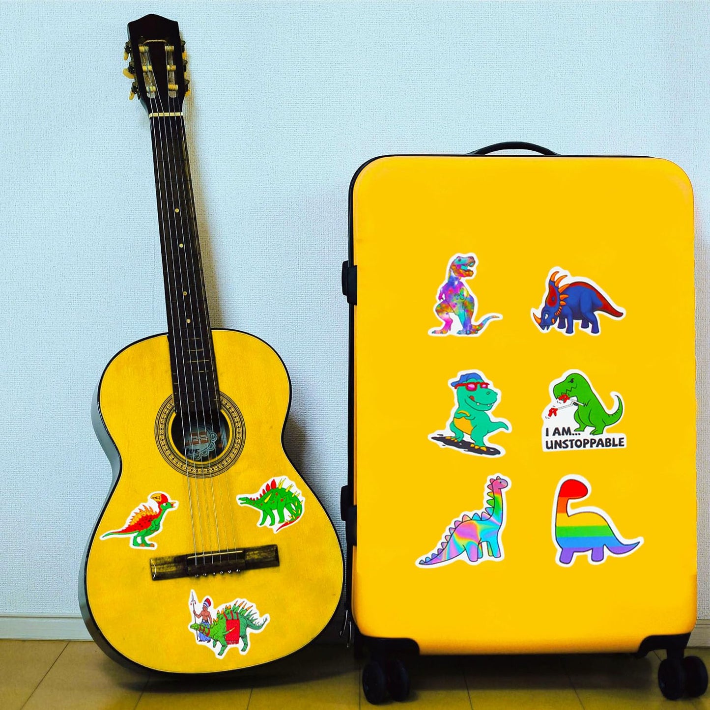Dothrayan 100 Pcs Dinosaur Stickers For Water Bottle, Waterproof Dinosaur Stickers For Kids Boys Teens, Dinosaur Theme Holiday P