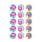Blowing Bubbles, Bubblegum scent Scratch n Sniff Stinky Stickers - Large Round