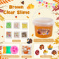 Brown Slime Kit, Clear Slime Bucket With Pumpkin Slime Clay & Turkey Slime Add-Ins, Slime Party Favors For Kids, Sensory Toys Gi