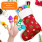 Vanmor Rubber Animal Bath Finger Puppets For Toddlers, Finger Puppets For Kids Easter Basket Stuffers Egg Fillers, Silicone Fing