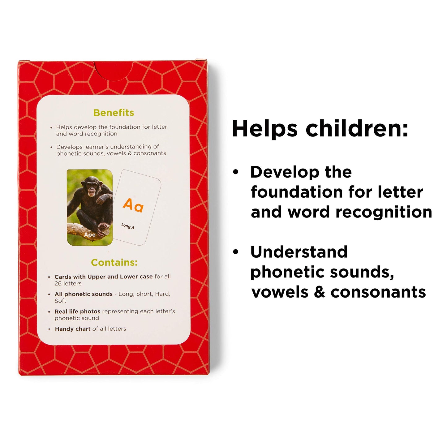 Think Tank Scholar Alphabet Flash Cards (Abc) For 2-4 Years - Learning Phonetic Sounds For Kids Speech Development - All Upper And Lowercase Letters - Preschool (Pre-K), Toddlers, Kindergarten