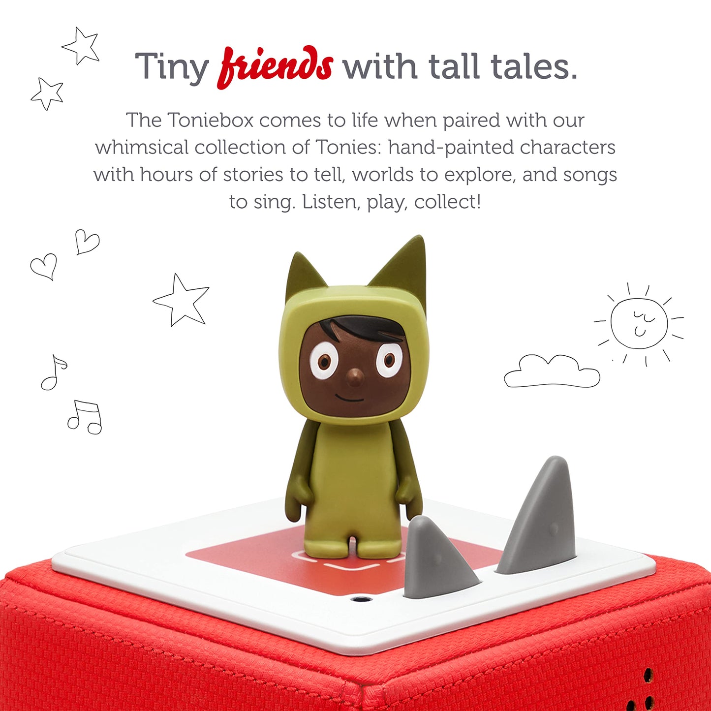 Tonies Creative Audio Character - Record And Upload Up To 90 Minutes Of Your Own Stories And Songs - Green/Dark