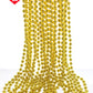 GiftExpress 33'' 7mm Metallic Gold Beaded Necklaces, Bulk Mardi Gras Party Beads Necklaces, Holiday Beaded Costume Necklace for