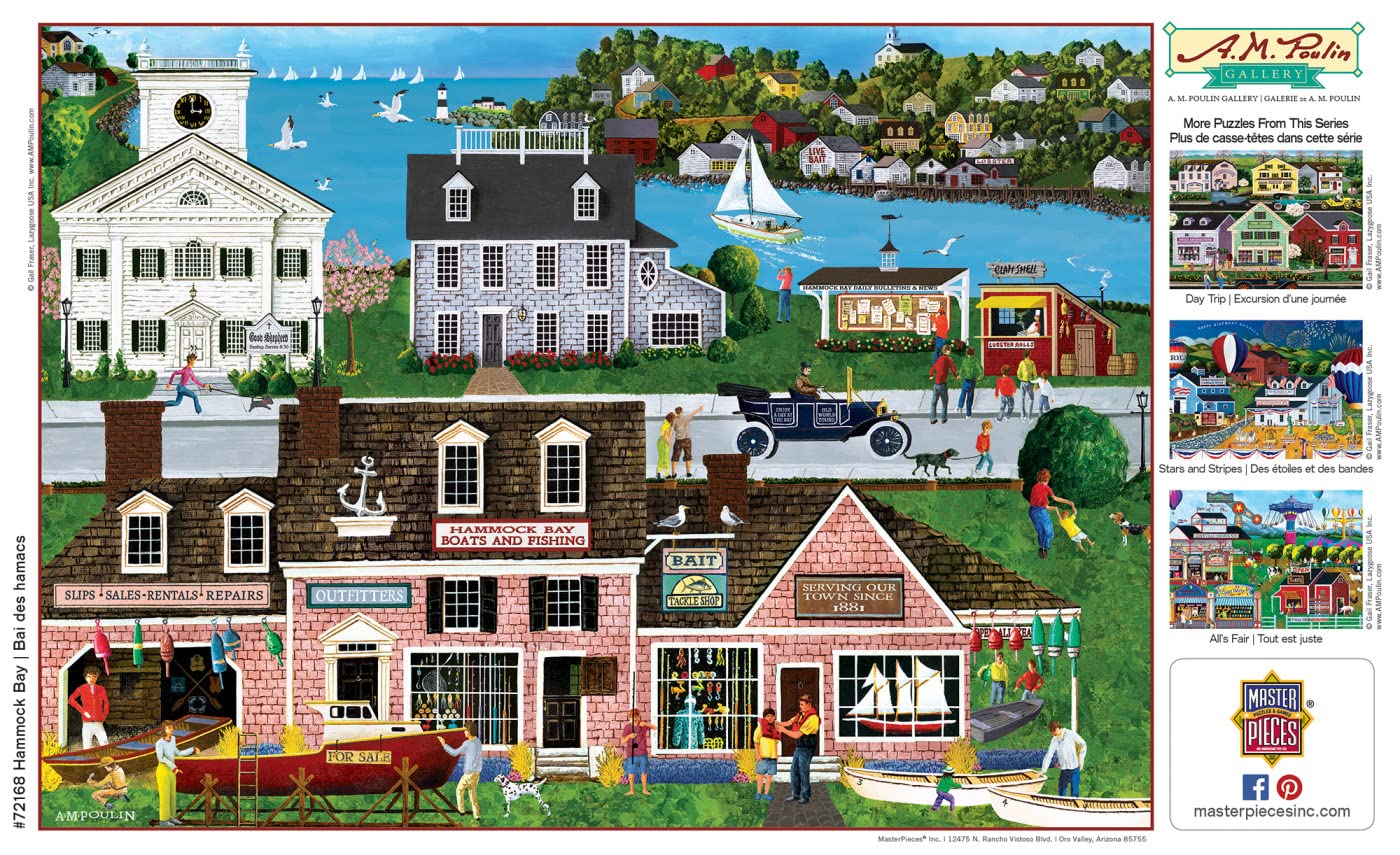 Masterpieces 1000 Piece Jigsaw Puzzle For Adults, Family, Or Youth - Hammock Bay - 19.25'X26.75'