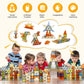 100 Pcs Magnetic Tiles, Brown Large Magnetic Blocks Building Set For Kids Age 3-5 4-8, Stem Magnet Toys 3D Kids Magnets Preschoo