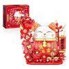 Lucky Cat Building Blocks, Compatible With Lego Animals, 868Pcs Cute Fortune Red Cat With Red Flowers Toy Animals Fortune Cat Bu