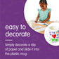 Colorations Design Your Own Mugs, Pack of 12, White Plastic, Ideal Craft Project for Kids, Personalized Keepsake Gift