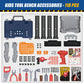 Kids Tool Bench, Kids Tool Set 118 Pieces with Realistic Tools, Electric Drill and Kids Tool Stickers, Toddler Workbench Pretend