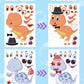 24 Pcs Make Your Own Dinosaur Sticker Sheets, Dinosaur Party Favors Face Stickers For Kids Boys Toddlers Crafts Activities Gift