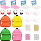 20 Pieces Mini Backpack For Dolls Dollhouse Accessories Include Tiny Micro Backpack With Zipper Laptop Books Headsets Sunglasses Cute School Scene Simulation Toys For 1/12 1/6 Scale(Elegant Style)
