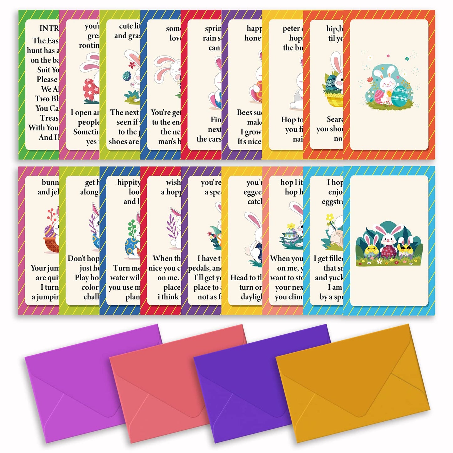 Outdoor Easter Scavenger Hunt Cards with Envelopes, Easter Egg Hunt, Outdoor Scavenger Hunt Games, Easter Bunny, Easter Party Ac