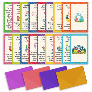 Outdoor Easter Scavenger Hunt Cards with Envelopes, Easter Egg Hunt, Outdoor Scavenger Hunt Games, Easter Bunny, Easter Party Ac