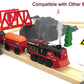 Toy Train Electric Train Set For Wooden Tracks, Christmas Motorized Train Toys For Toddlers, Battery Operated Train Includes Lights, Sounds, Smoke, Steam Train Compatible With Thomas, Brio