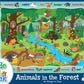 Masterpieces Family Puzzle - Hide & Seek 48 Piece Jigsaw Puzzle For Kids - Animals In The Forest - 19'' X 14''