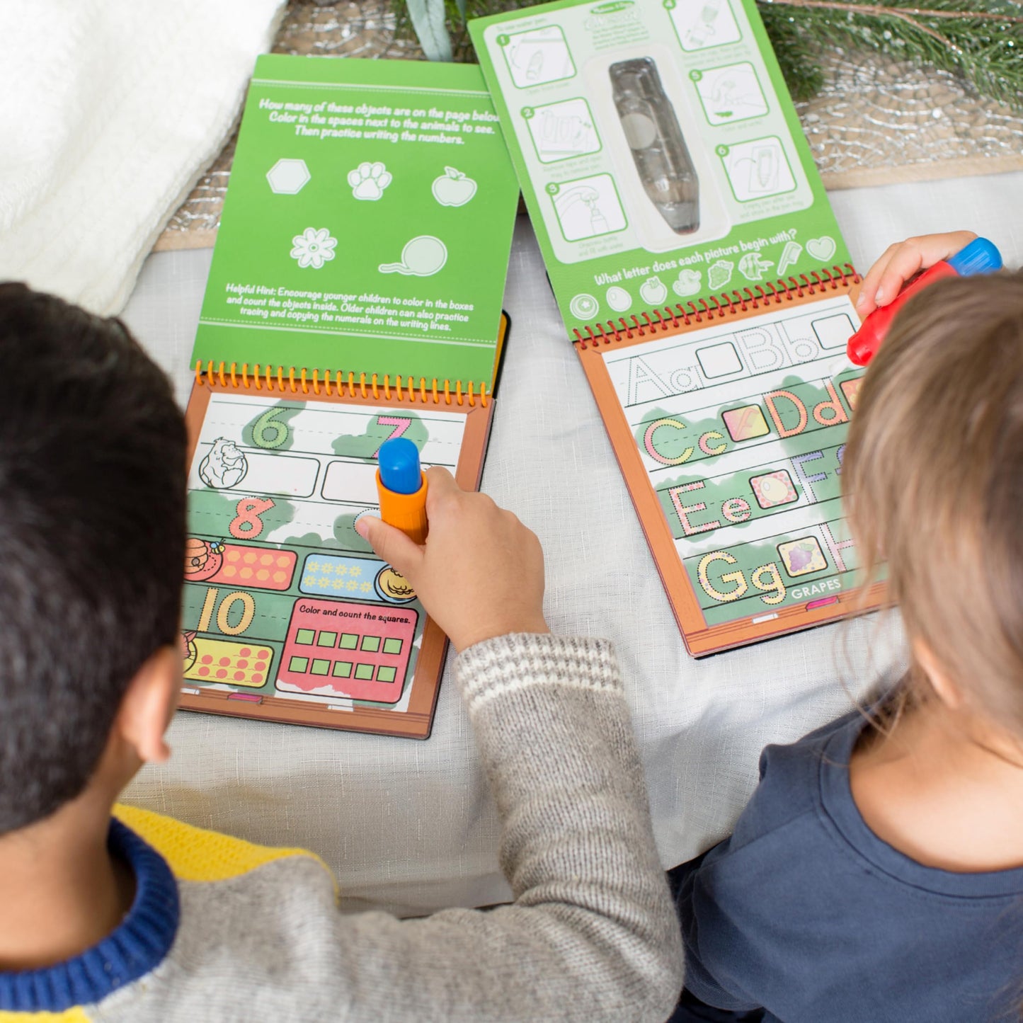 Melissa & Doug On The Go Water Wow! Reusable Water-Reveal Activity Pads, 3-pk, Animals, Alphabet, Numbers