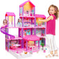 Beefunni Doll House, Dream Dollhouse For Girls Toys W/ 4 Stories -11 Rooms, Doll House 4-5 Year Old W/ 2 Dolls & Furniture, Princess Dollhouse 2023 Christmas Toy Gifts For 3 4 5 6 7 8+ Year Old Girls