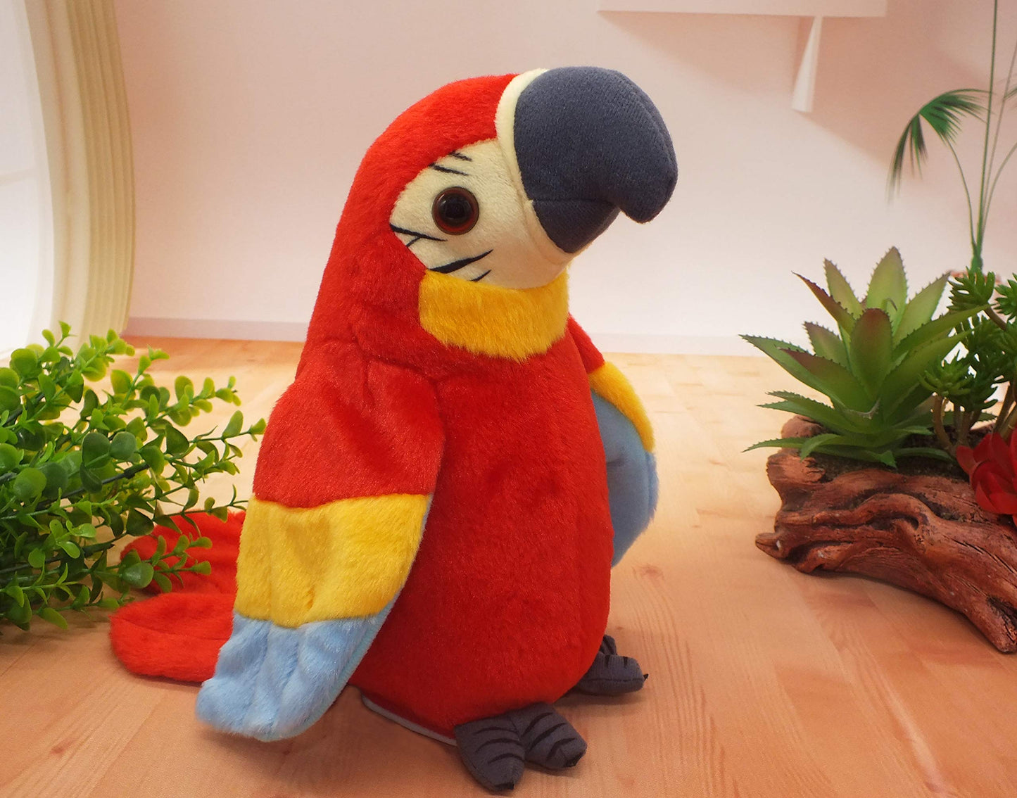 Talking Parrot Plush Toy, Repeat What You Say Funny Kids Stuffed Toys, Birthday Gift Kids Early Learning Animal Toy Electronic T
