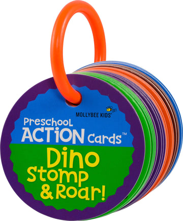Mollybee Kids Dino Stomp And Roar, Toddler And Preschool Dinosaur Activity Cards, Gifts For 3, 4 Year Olds, Toddler Activities