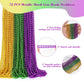 72 PCS Mardi Gras Beads Necklaces, Gold Green Purple Metallic Bead Necklaces 33    7 mm Mardi Gras Beads Necklaces Accessories B