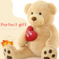Beniny Giant Teddy Bear 52'' Stuffed Animal, Big Teddy Bear With Heart, Large Brown Stuffed Bear Plush Toys For Kids, I Love You