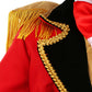 Toddler Ringmaster Costume | Circus Ensemble With Polyester And Rayon Twill Materials, Tailcoat Uniform Outfit Red