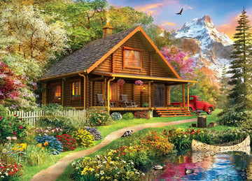 Masterpieces 1000 Piece Jigsaw Puzzle For Adults, Family, Or Youth - Mountain Retreat - 19.25''X26.75''
