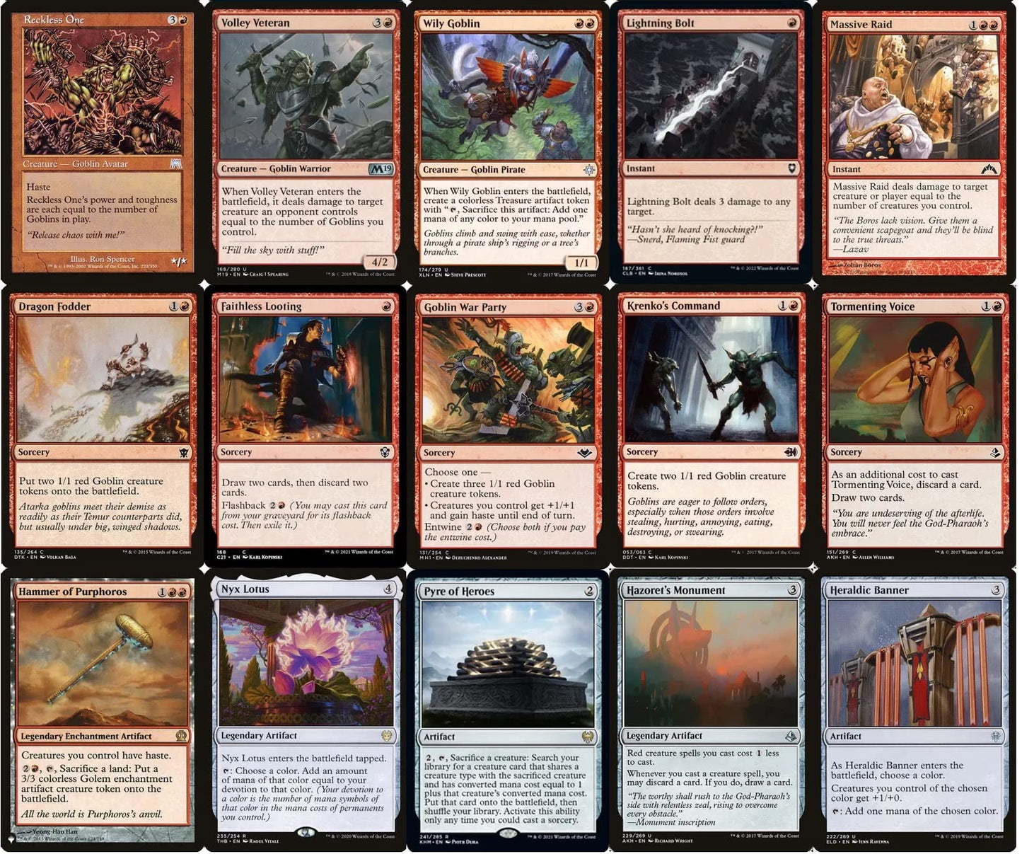 MTG Decks & More Goblin EDH Deck - Custom 100 Card Commander - Red - Paper