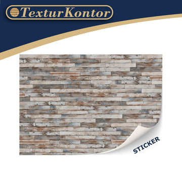 3 Sheets Self-Adhesive Flooring For Dollhouse 1:12 Scale (Shabby Blue White)