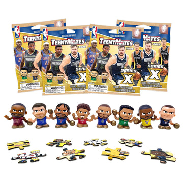 Teenymates Party Animal 2024 NBA Series (X) 10 Basketball Figures Gift Set Party Bundle, Lot of 4 Mystery Packs
