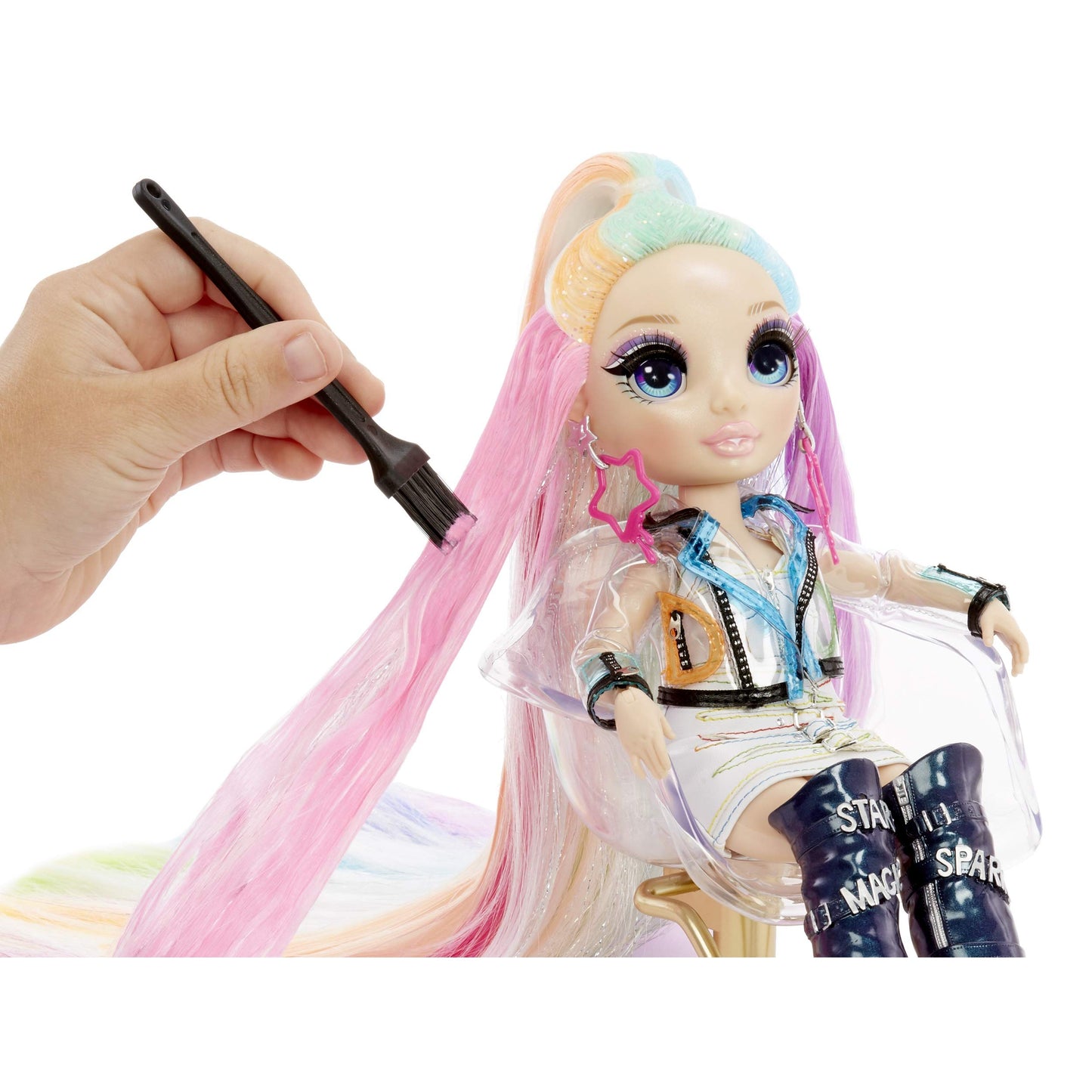 Rainbow High Salon Playset With Rainbow Of Diy Washable Hair Color Foam For Kids And Dolls - Doll Not Included