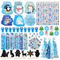 Vanblue 218pcs Winter Christmas Party Favors Stationery Set for Kids Winter Polar Animal Party Supplies Exchange Gifts Class Rew