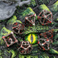 Metal Dice Set D&D, HNCCESG 7 PCS Hollow Beholder DND Dice Set for Dungeons and Dragon for RPG and Tabletop Games (Eye-SilverBlo