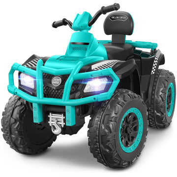 Elemara 24V 2 Seater Kids Ride-On Electric Atv, Battery Operated Atv With 7Ah Battery, 5Mph Max Speed,2 Charging Ports,Led Headl