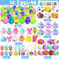 48 Pack Easter Egg Fillers,Easter Basket Stuffers With Assorted Easter Squishies And Stampers,Easter Party Favors,Easter Egg Hun