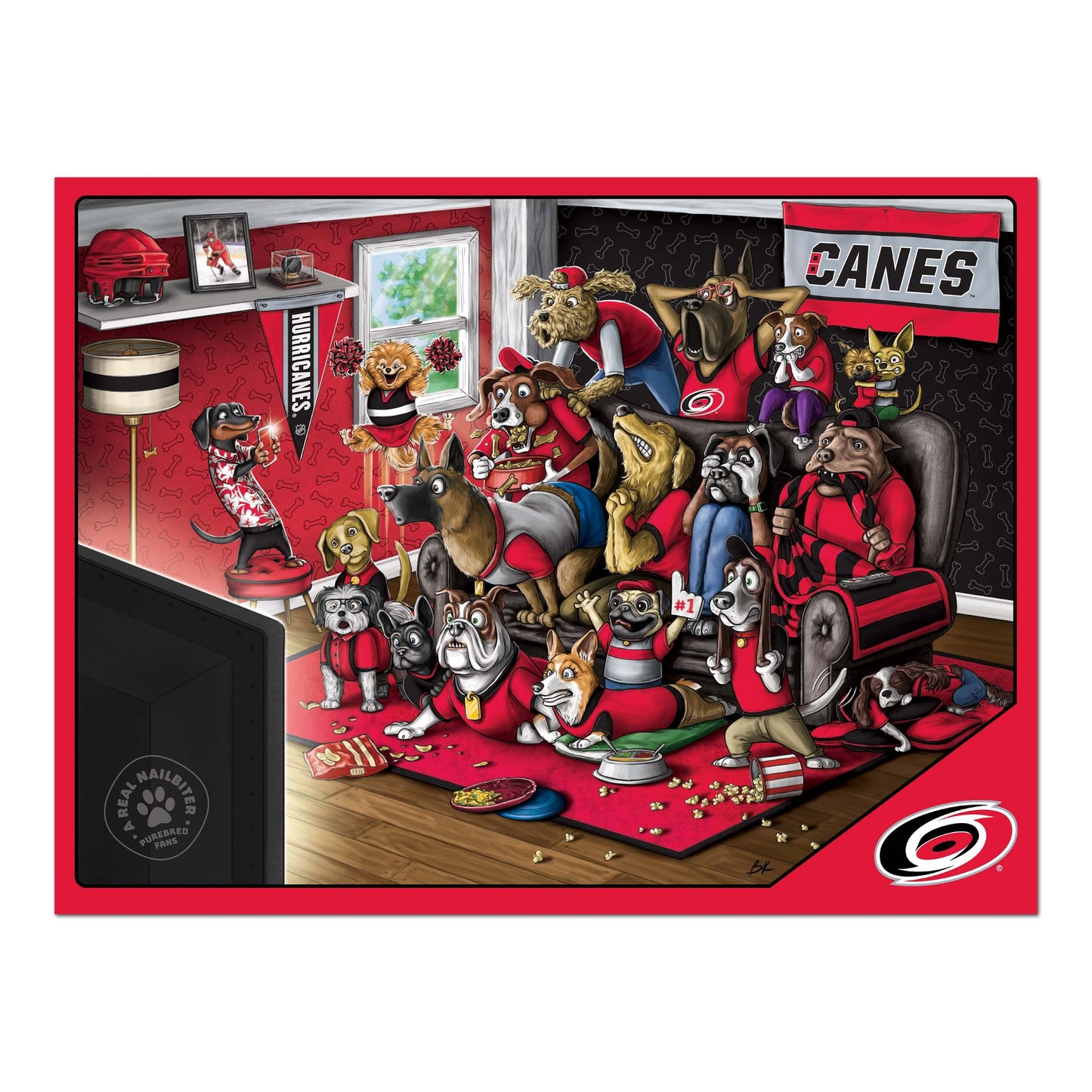 YouTheFan NHL Carolina Hurricanes 500pc Puzzle - Cardboard, Team Colors, Model 2505121