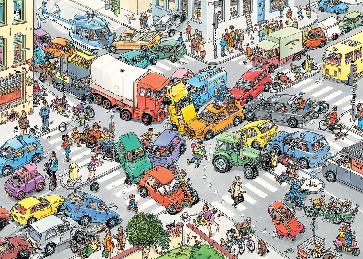 Jan Van Haasteren- 2 X 1000 Traffic Chaos/By Air, Land And Sea