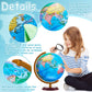 13 Inch Illuminated World Globe With Stand Rewritable Light Up Globe For Kids World Map For Interactive Learning Large Globe Lig