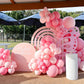 Bezente Pink Giant Balloons 36 Inch - 8 Pack Jumbo Pink Balloons Large Round Light Pink Latex Balloons For Birthday Wedding Anni