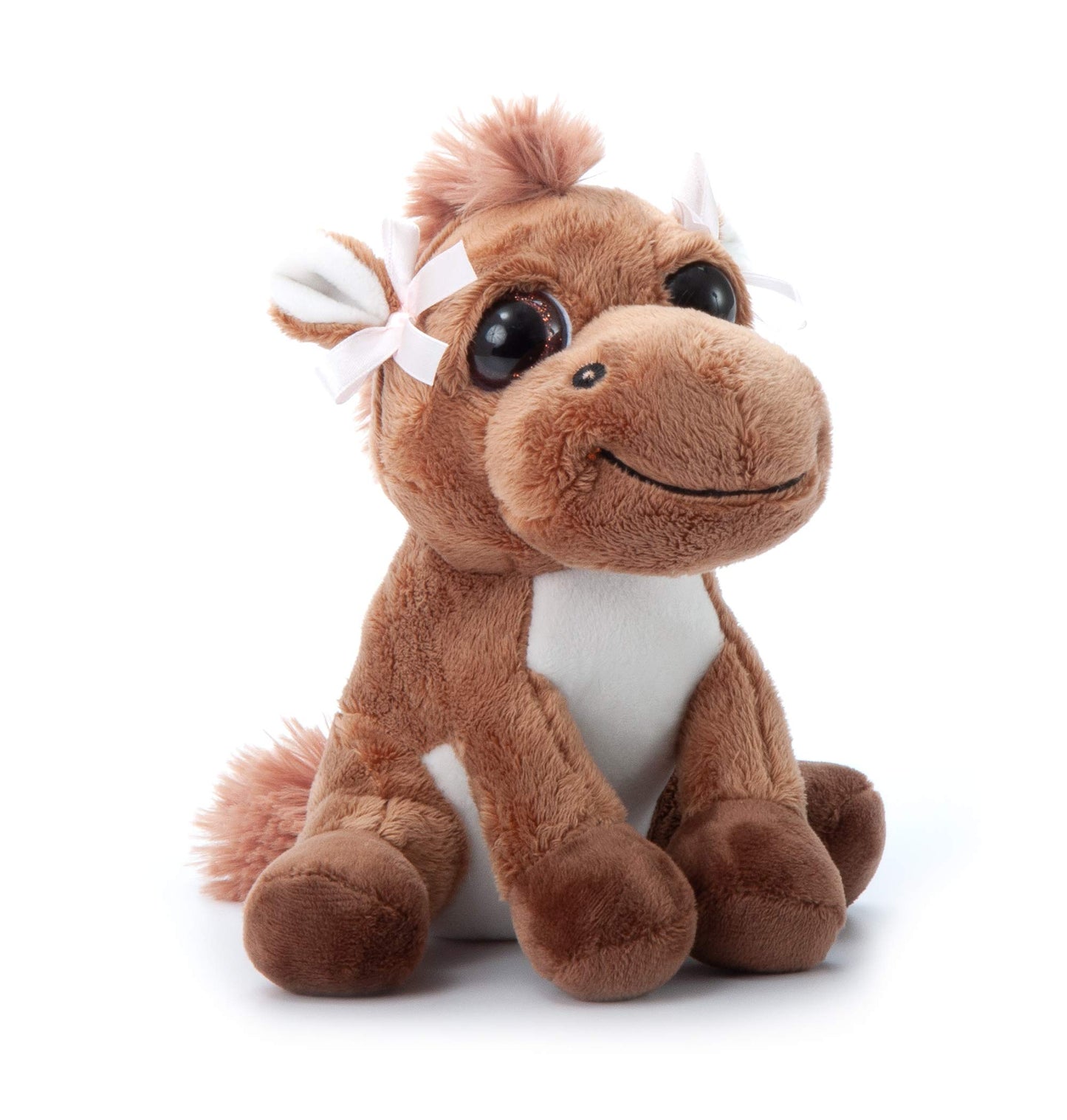 The Petting Zoo Horse Stuffed Animal, Gifts For Kids, Bright Eye Animals, Horse Plush Toy 7 Inches
