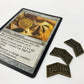 Citadel Black Mtg Buff Counters Expansion Set Of 30 Metal Tokens - With Velvet Drawstring Pouch, Antique Gold & Copper Finish Metal Tokens, Magic: The Gathering