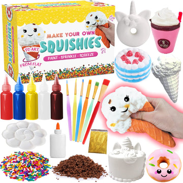 Insnug Paint Your Own Squishies Kit - Sensory Toys for Kids, Small, Yellow, Model ISG-1141085, Stress Relief Squishies, Unicorn Gift