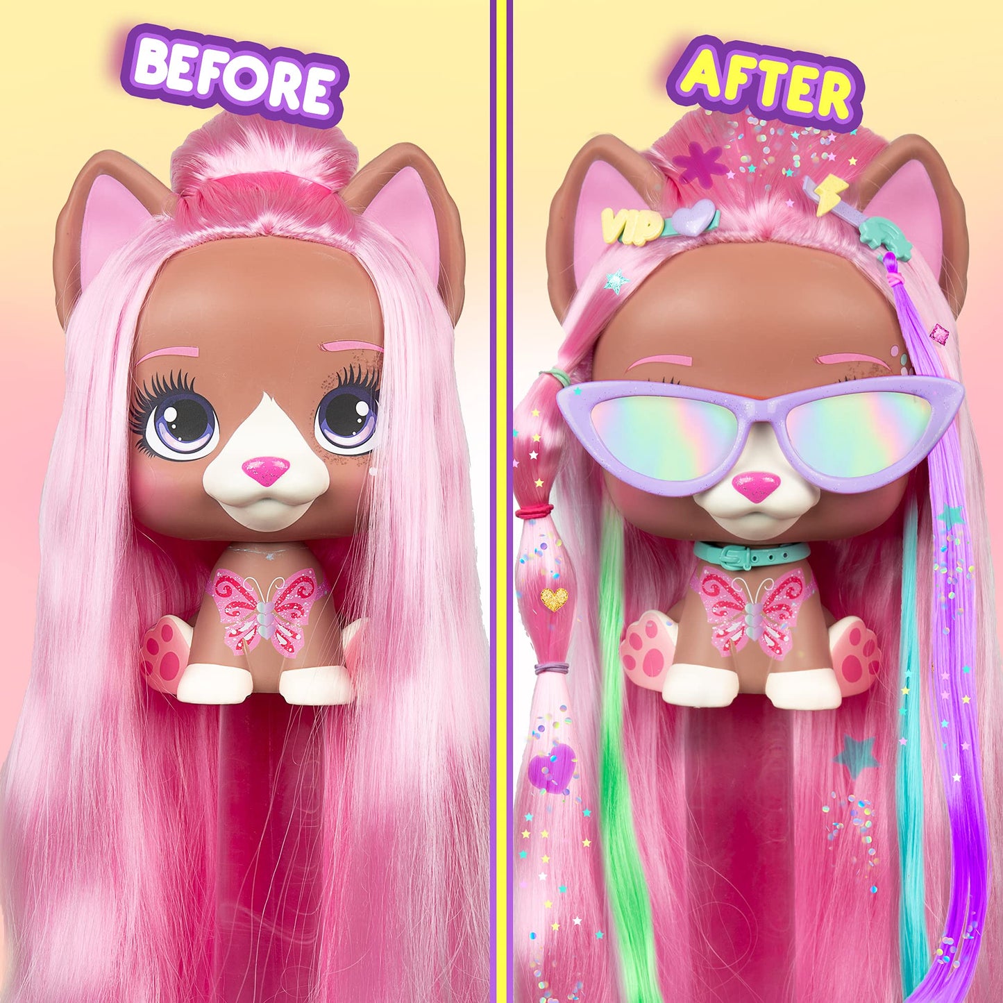 Imc Toys Color Boost - Mega Vip Pet Nyla | Styling Head, 30+ Accessories, Kids Age 3+, Multi