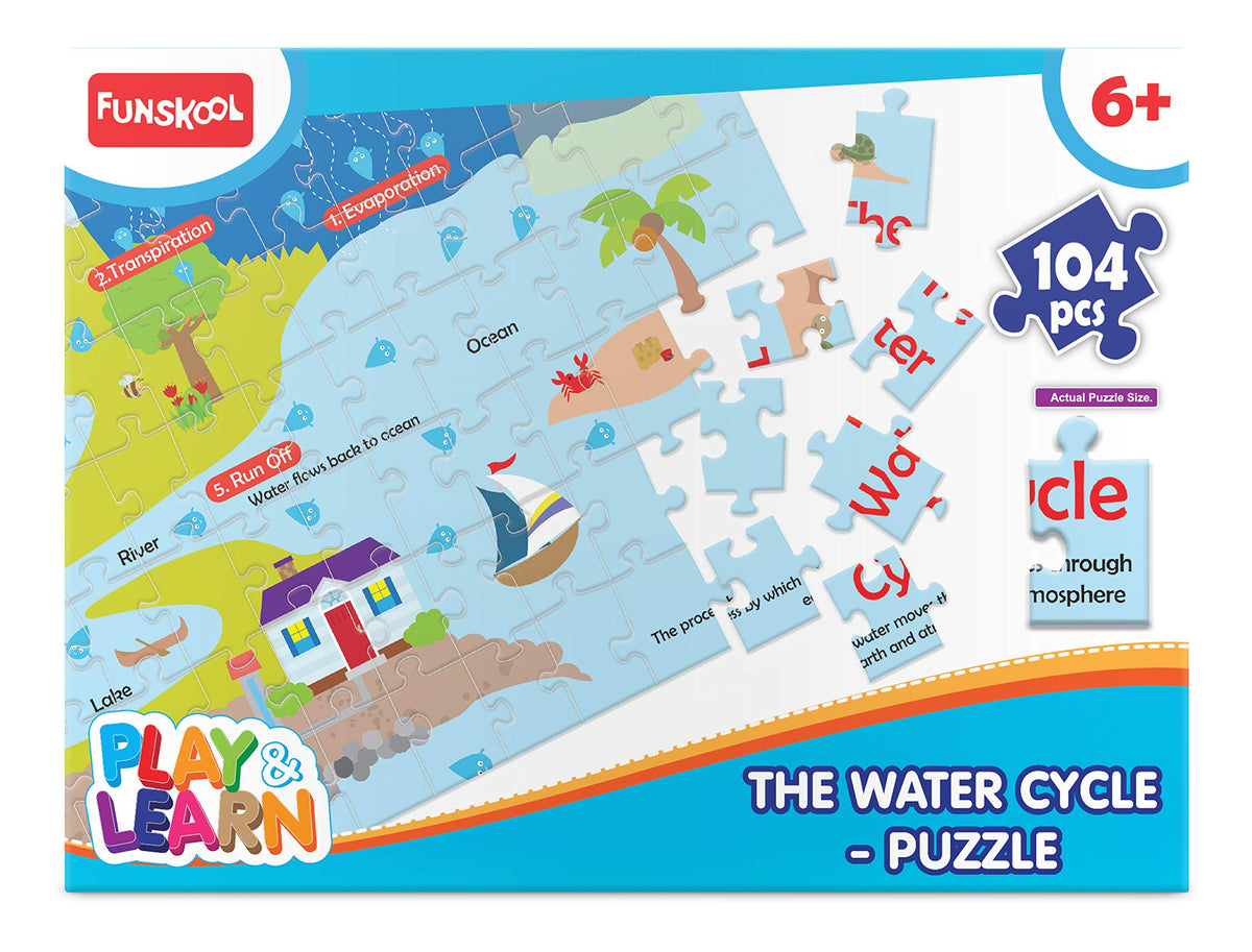 Funskool Play & LearnWater Cycle,Educational,104 Pieces,Puzzle,For 6 Year Old Kids And Above,Toy