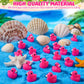 100pcs Mini Resin Flamingos Ducks - Cute Tiny Pink Flamingos Ducks to Decorate for Garden Lawn, Cake, Yard, Fairy Garden, Dollho