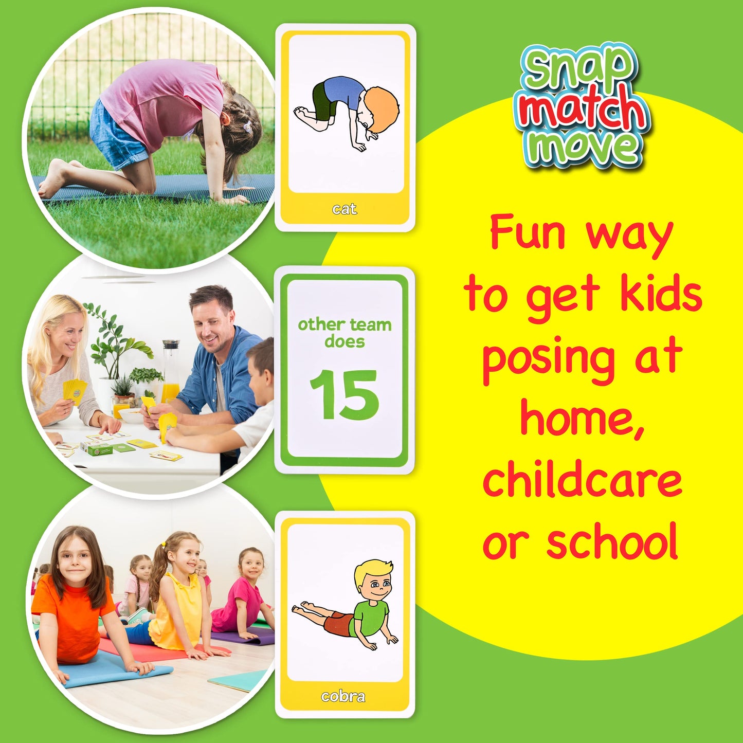 Covelico Yoga Cards For Kids - Fun Yoga Pretzels Cards For Kids Yoga Games For Children, Play Memory Yoga Game, Snap And Go Fish Yoga, Yoga Flash Cards And Yoga Kids Props For Kids Yoga & Tween Yoga.