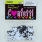 Confetti Number 30 Black, White - 4 Half Oz Bags (2 oz) #7306 Q02