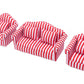 Fateanuki 1 12 Scale Doll House Furnitures 3Pc Sofa Miniature Dollhouse Toy Parlor Bedroom Decoration Accessories(Blue-White Flo