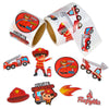 Playbees Firetruck Stickers - 2 Rolls - Kids' Party Favors, Game Prizes, Novelty Toys, Wall Decor, Scrapbooking, Girly Collectio